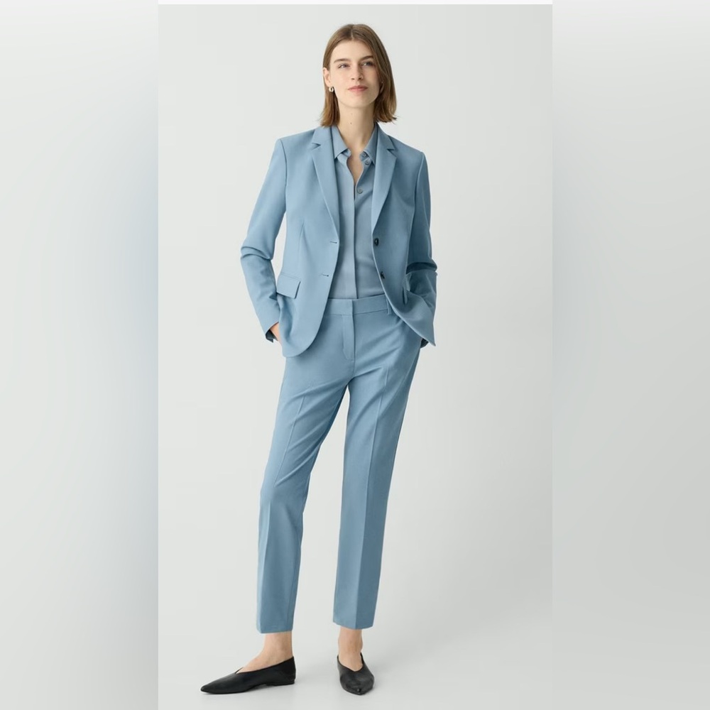 Theory Virgin Wool Light Blue Trousers Brand New
